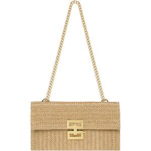 Straw Woven Clutch Purse for Women with Detachable Chain Strap Beach Party Date